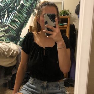 Black crop top from brandy Melville